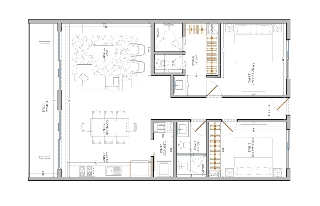 Planos Arquitectónicos Unidad 302 Caza Mabó